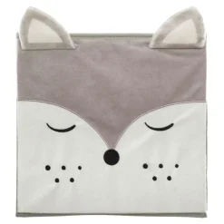 Panier de rangement enfant (29 x 29 cm) Renard Gris