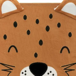 Panier de rangement pliant velours enfant (29 x 29 cm) Léo Marron