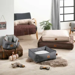 Panier rectangle pour chat et chien Héritage L55 cm Gris