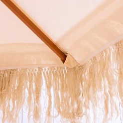 Parasol de jardin rond à franges (D2 m) Valparaiso Ecru