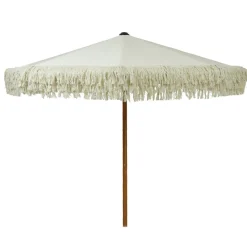 Parasol de jardin rond à franges (D2 m) Valparaiso Ecru