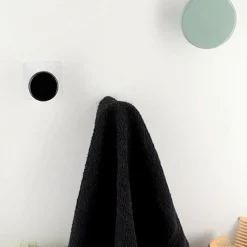 Patère adhésive (D6,5 cm) Easy Chic Noir