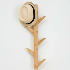 Patère double sens 6 têtes Bambou Naturelle