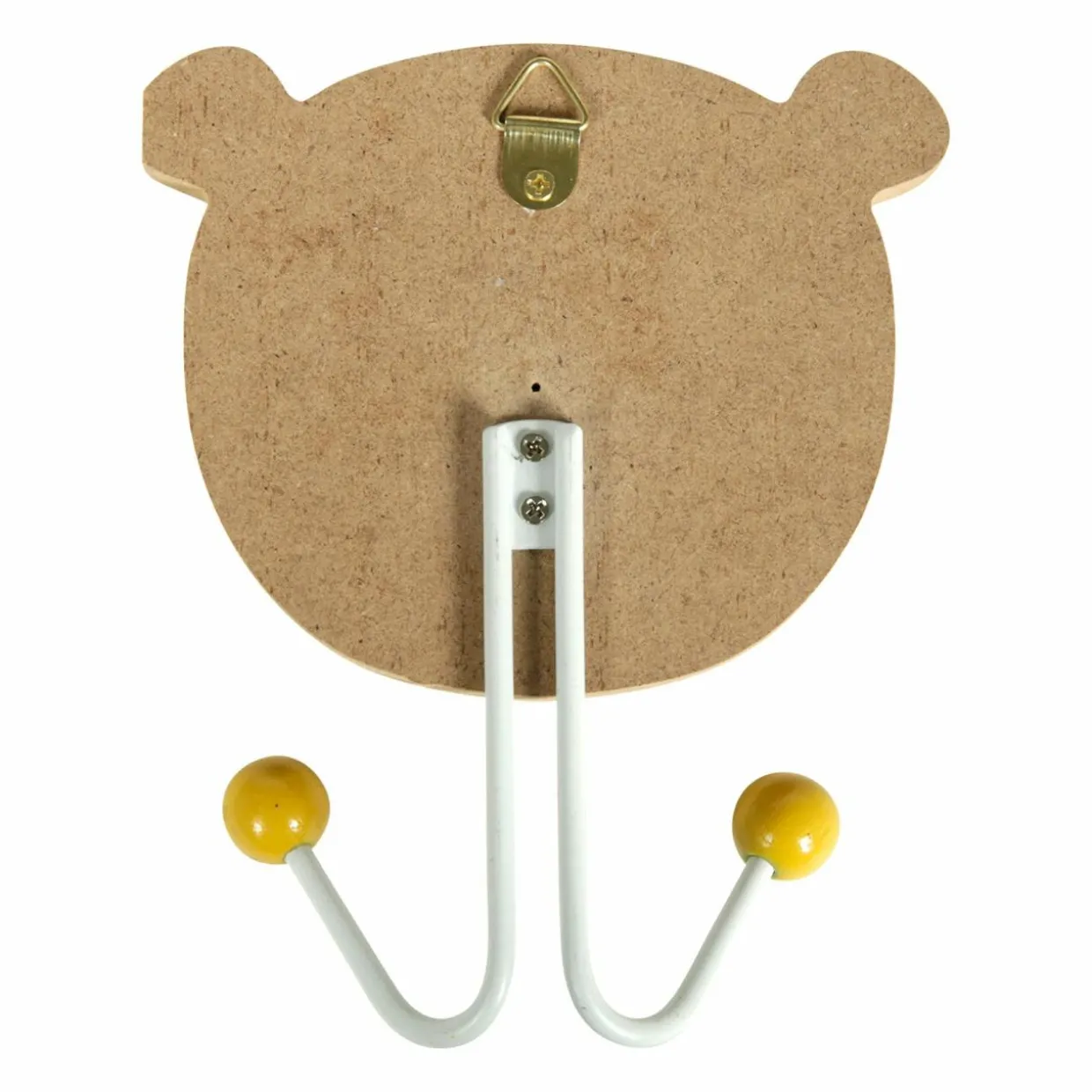 Patère enfant bois (H14 cm) Tigre Beige naturel