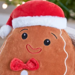 Peluche (H35 cm) Joyeux Pain d'épices Marron et rouge