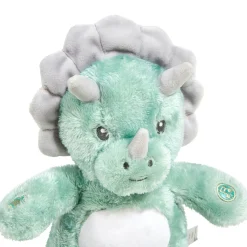 Peluche veilleuse et musicale bébé Dino Verte