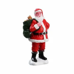 Personnage Lemax Père Noël et sa hotte