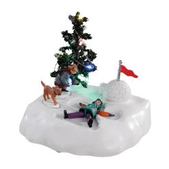 Personnages Lemax à piles Ailes d'ange dans la neige