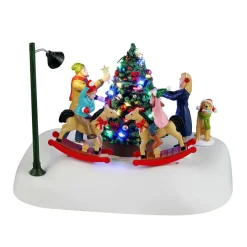 Personnages Lemax à piles Danse autour du sapin de Noël