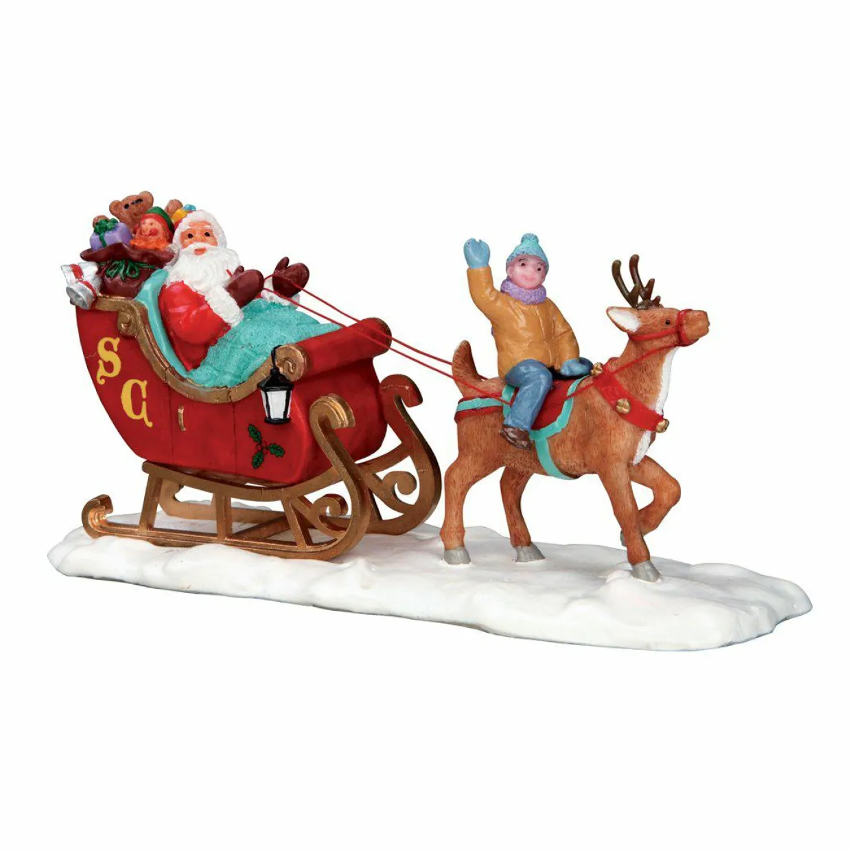 Personnages Lemax Le traîneau du Père Noël