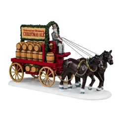 Personnages Lemax Livraison de bières en calèche