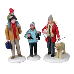 Personnages Lemax On patine en famille