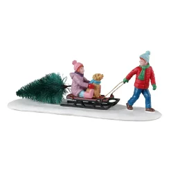 Personnages Lemax Retour à la maison avec notre sapin