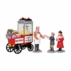 Personnages Lemax Vendeur de pop corn