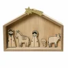 Petite crèche de Noël en bois (H27 cm) Sainte-Marceline