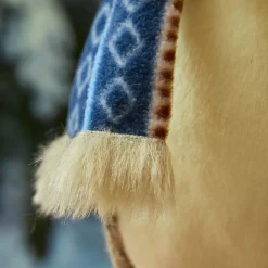 Pingouin de Noël (H26 cm) Igloo écharpe bleu clair