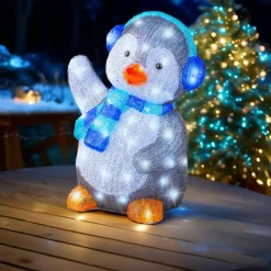 Pingouin lumineux 70 LED (H64 cm) Frizmo Blanc froid