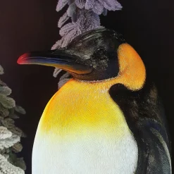 Pingouin lumineux fibre de verre 8 LED (H50 cm) Zélian Blanc froid