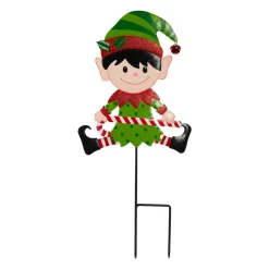 Piquet de jardin en métal (H50 cm) Lutin de Noël