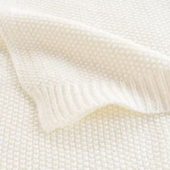 Plaid (150 cm) Tricotine Ecru