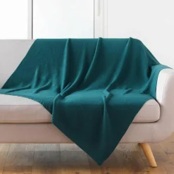 Plaid (150 cm) Tricotine Vert émeraude