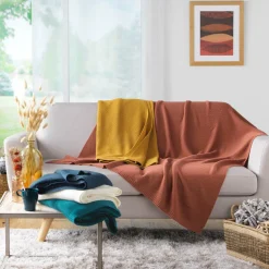 Plaid (150 cm) Tricotine Vert émeraude