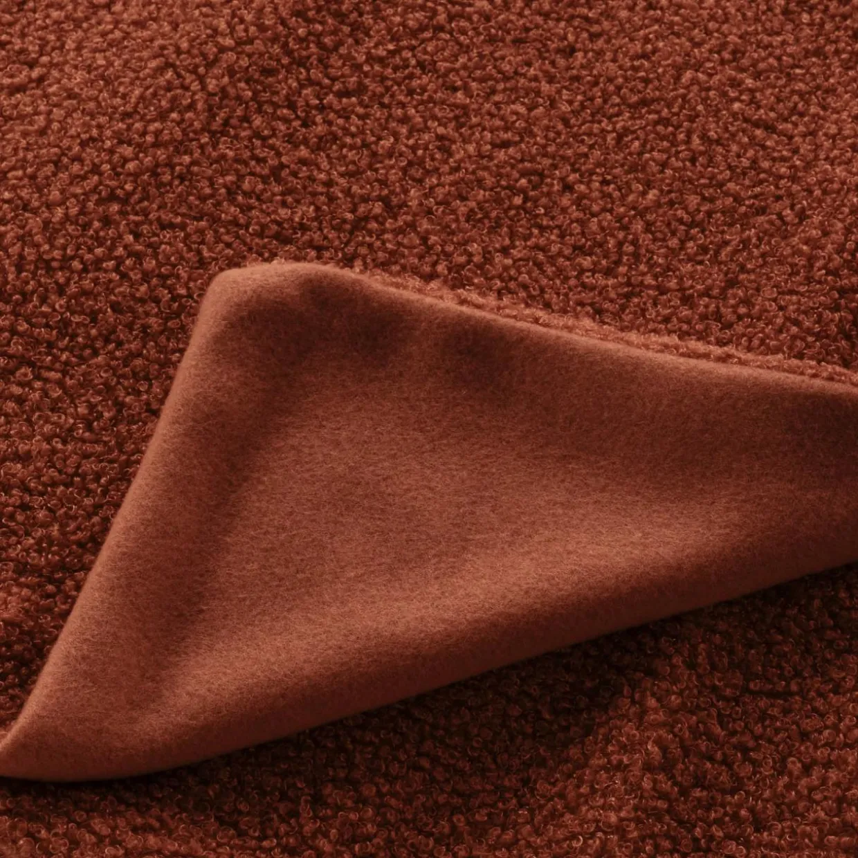 Plaid bouclette (180 x 220 cm) Wooly Terracotta