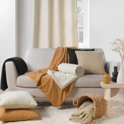 Plaid bouclette (125 x 150 cm) Wooly Beige