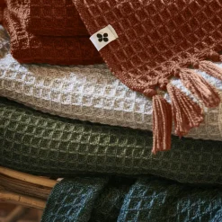 Plaid canapé matière recyclée (180 x 220 cm) Gabin Terracotta