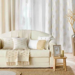 Plaid coton (120 x 150 cm) Golden Sunset Ecru