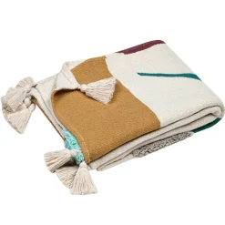 Plaid coton recyclé (125 x 150 cm) Blokken Multicolore