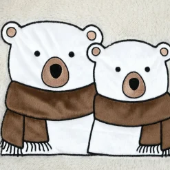 Plaid de Noël (150 cm) Douillet Ecru