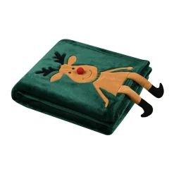 Plaid de Noël (125 x 150 cm) Edgard Renne Vert sapin