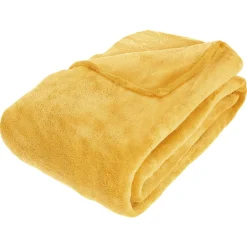 Plaid doux (230 cm) Tendresse Jaune ocre