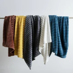 Plaid doux (125 x 150 cm) Dune Gris anthracite