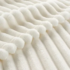 Plaid doux (125 x 150 cm) Dune Ivoire