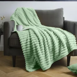 Plaid doux (125 x 150 cm) Dune Vert sauge