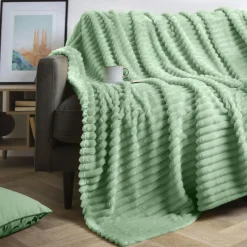 Plaid doux (220 x 240 cm) Dune Vert sauge