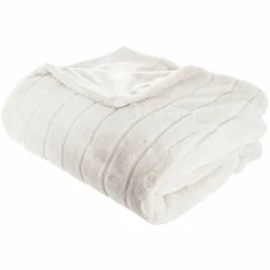 Plaid doux (180 x 230 cm) Manoir Blanc