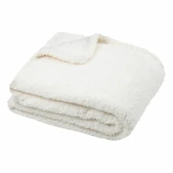 Plaid doux (180 x 220 cm) Montreal Ecru