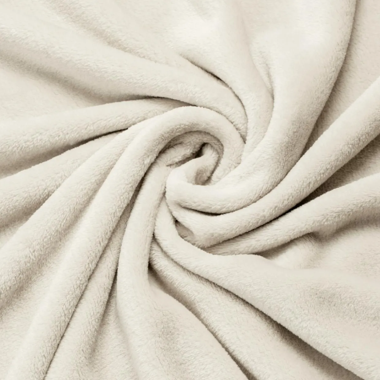 Plaid doux flanelle (220 x 240 cm) Didou Beige grège