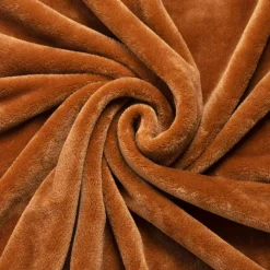 Plaid doux flanelle (125 x 150 cm) Didou Cuivre