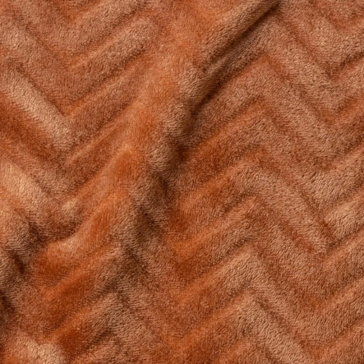 Plaid doux flanelle (125 x 150 cm) Zag Cuivre