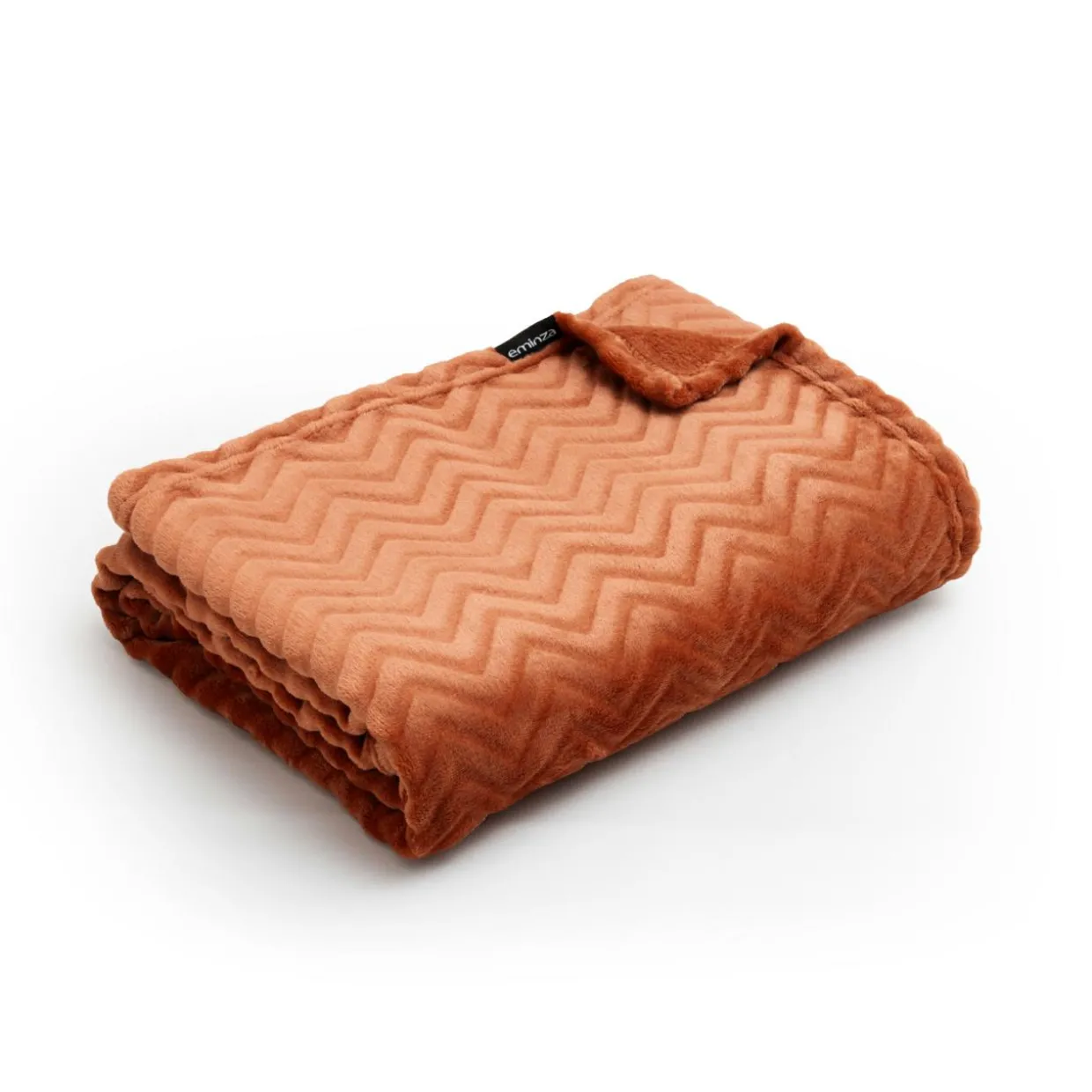 Plaid doux flanelle (125 x 150 cm) Zag Cuivre