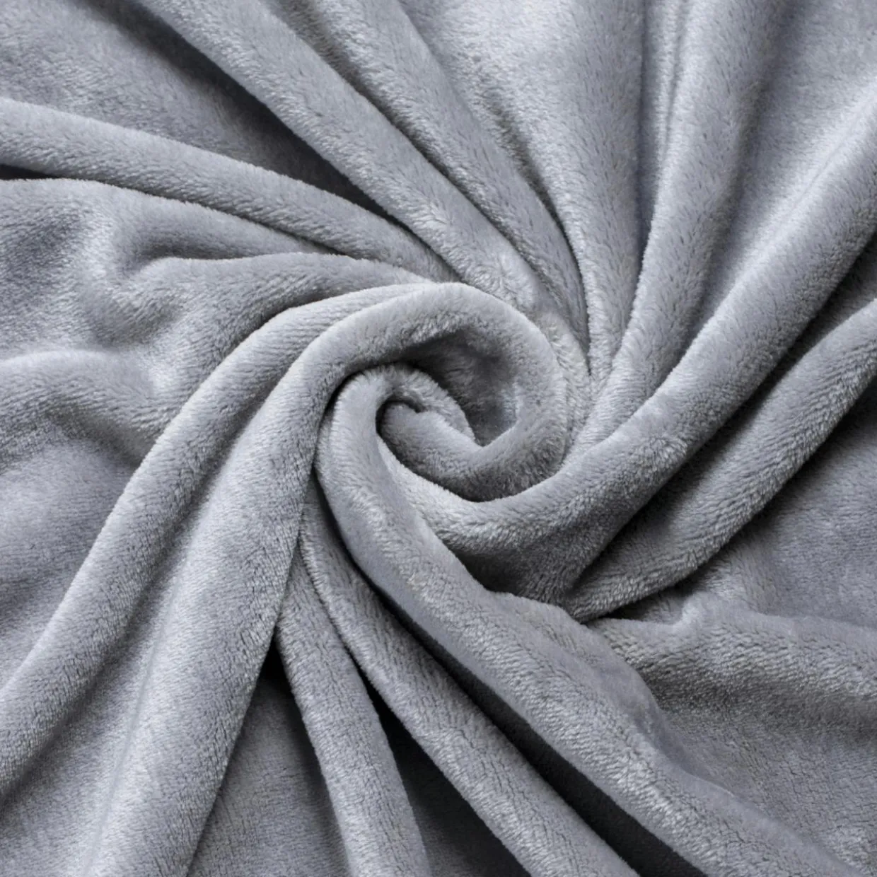 Plaid doux flanelle (125 x 150 cm) Didou Gris clair