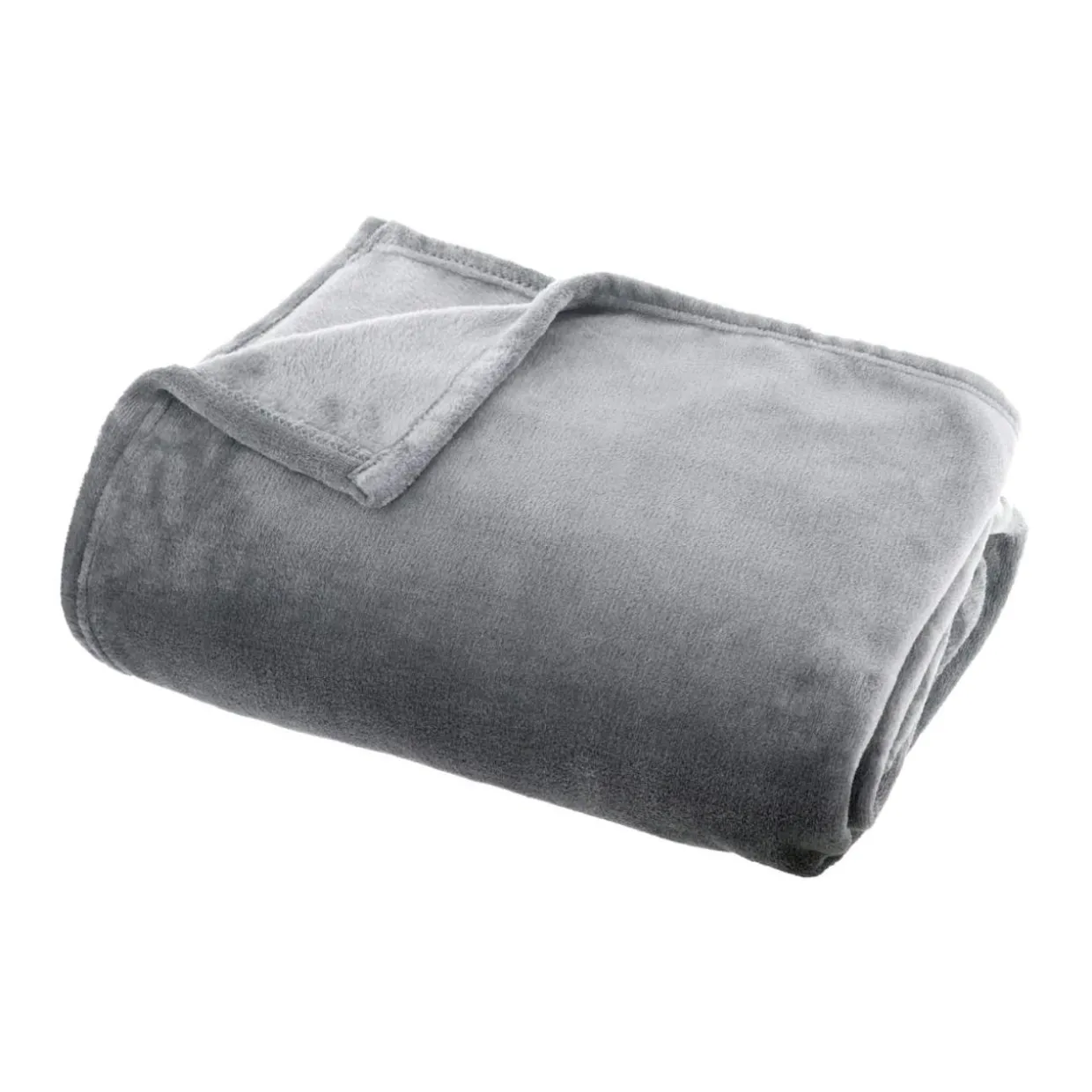 Plaid doux flanelle (125 x 150 cm) Didou Gris clair