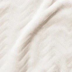 Plaid doux flanelle (125 x 150 cm) Zag Ecru