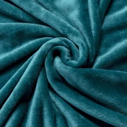 Plaid doux flanelle (125 x 150 cm) Didou Bleu canard