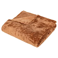 Plaid doux flanelle (180 x 230 cm) Ryo Marron