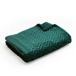 Plaid doux flanelle (125 x 150 cm) Zag Vert